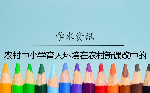 农村中小学育人环境在农村新课改中的重要性论文