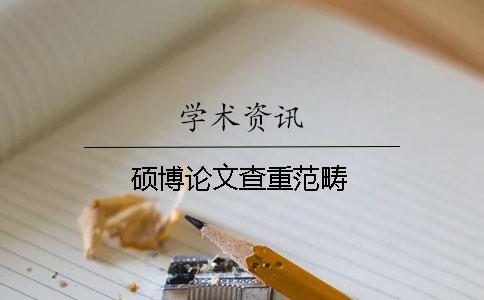 硕博论文查重范畴